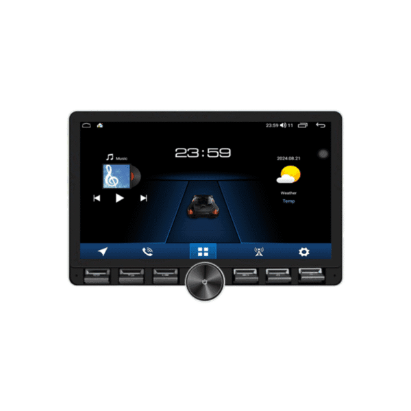 Gemstone 2K 10.1″ Android Stereo (2GB+32GB) with Single Knob, Wireless CarPlay & Cooling Fan – Universal Fit