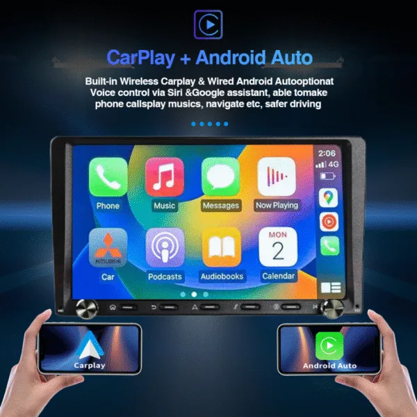 Alternative view of Diamond 2K Crystal S9 9" Android Stereo (2GB+32GB) with Dual Knob & Wireless CarPlay & Cooling Fan