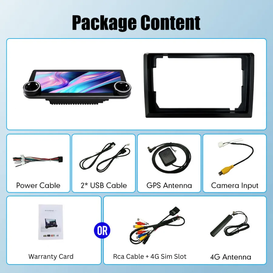 Diamond 2K X23 12.3″ Android Stereo (4GB+64GB) with Dual Knob, Wireless CarPlay, 4G Sim Slot & Cooling Fan - Image 6