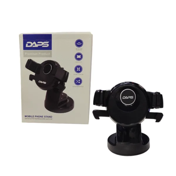 Alternative view of Daps Small In-Car Mobile Stand – Universal 360° Adjustable Phone Holder for Dashboard & Windshield