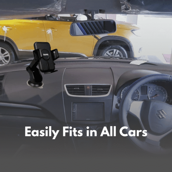 Alternative view of Daps Multifunction In-Car Mobile Stand – Universal 360° Adjustable Phone Holder for Dashboard & Windshield