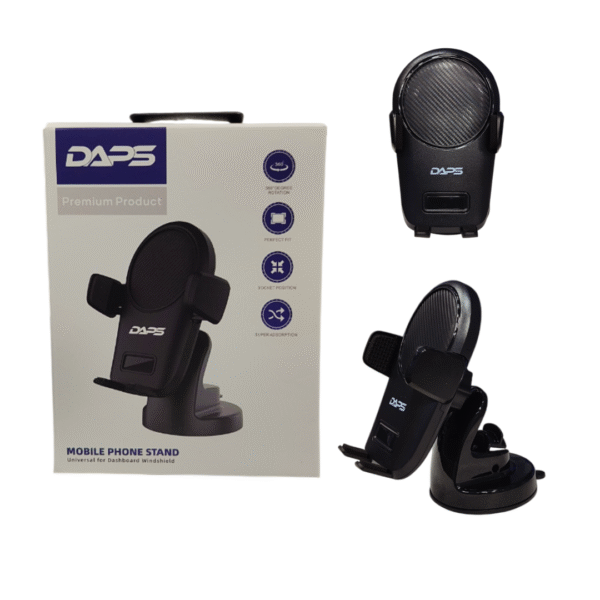 Alternative view of Daps Premium In-Car Mobile Stand – Universal 360° Adjustable Phone Holder for Dashboard & Windshield