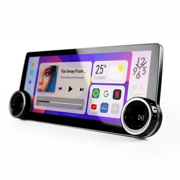 Diamond 2K X23 12.3″ Android Stereo (4GB+64GB) with Dual Knob, Wireless CarPlay, 4G Sim Slot & Cooling Fan