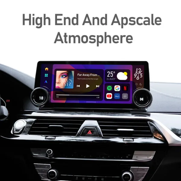 Alternative view of Diamond 2K X23 12.3″ Android Stereo (4GB+64GB) with Dual Knob, Wireless CarPlay, 4G Sim Slot & Cooling Fan