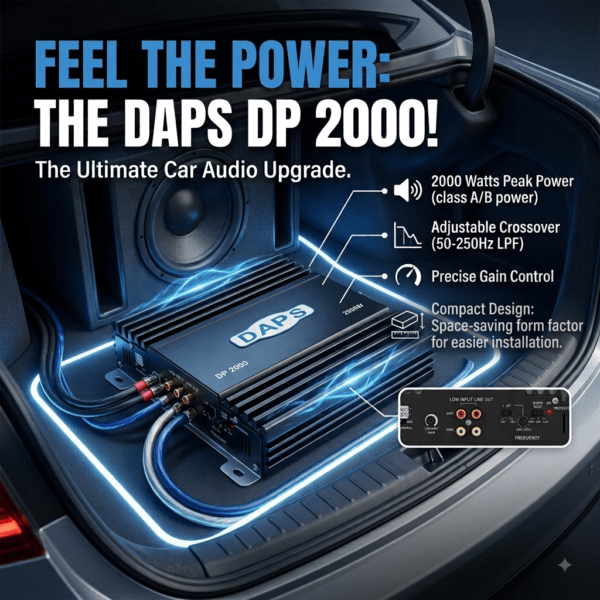Alternative view of Daps DA-2 60W 2-Channel Amplifier – High-Performance Audio Booster