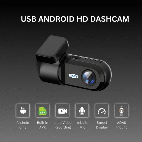 Alternative view of DAPS 1296P USB Android HD Dashcam – Smart Car Camera with HD Recording