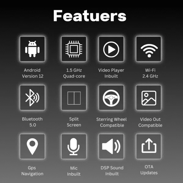 Alternative view of Dean Aqua S1 – 2GB+32GB Android Car Stereo | DSP Sound | QLED Display | Budget King