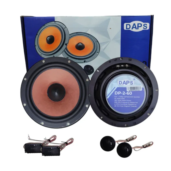 Alternative view of Daps DP-2-60 2-Way Component 6.5" Inch Car Speakers Clear Sound, Easy Fit, Premium Build