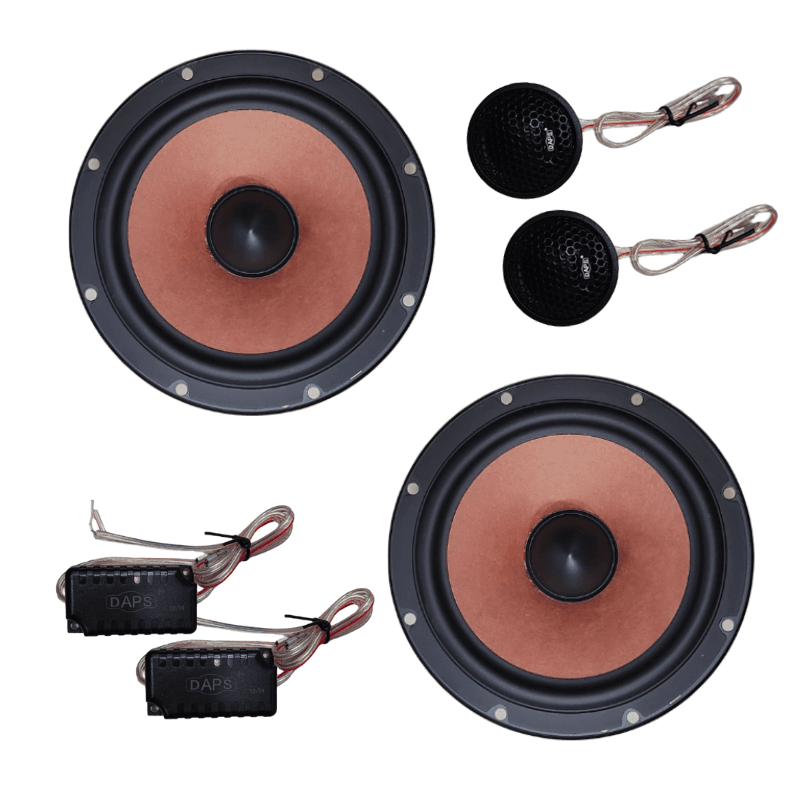 Daps DP-2-60 2-Way Component 6.5" Inch Car Speakers Clear Sound, Easy Fit, Premium Build
