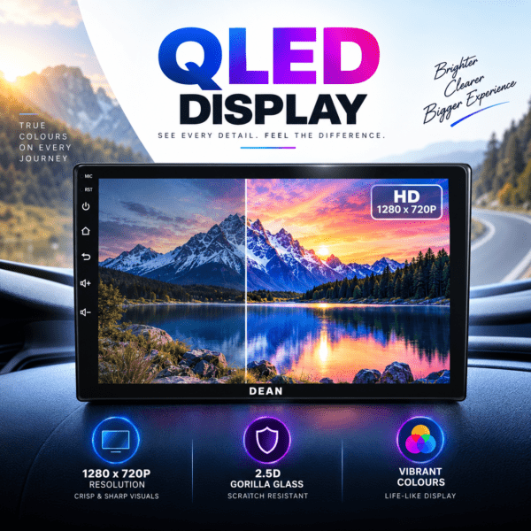 Alternative view of Dean Wave X4 4GB+64GB Android Stereo | Wireless CarPlay | Octa‑Core Processor Budget Head Unit